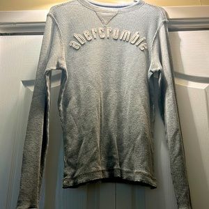 Abercrombie grey long sleeve shirt, size XL
